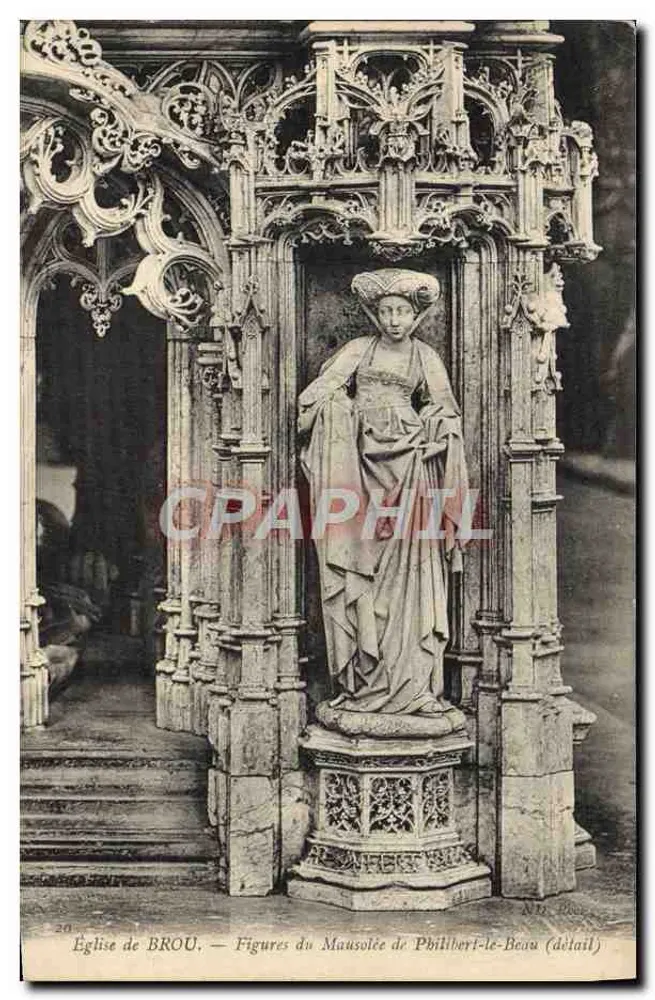 Kirche von BROU — Figuren des Mausoleums von Philibert-le-Beau (Detail) - Vorderseite