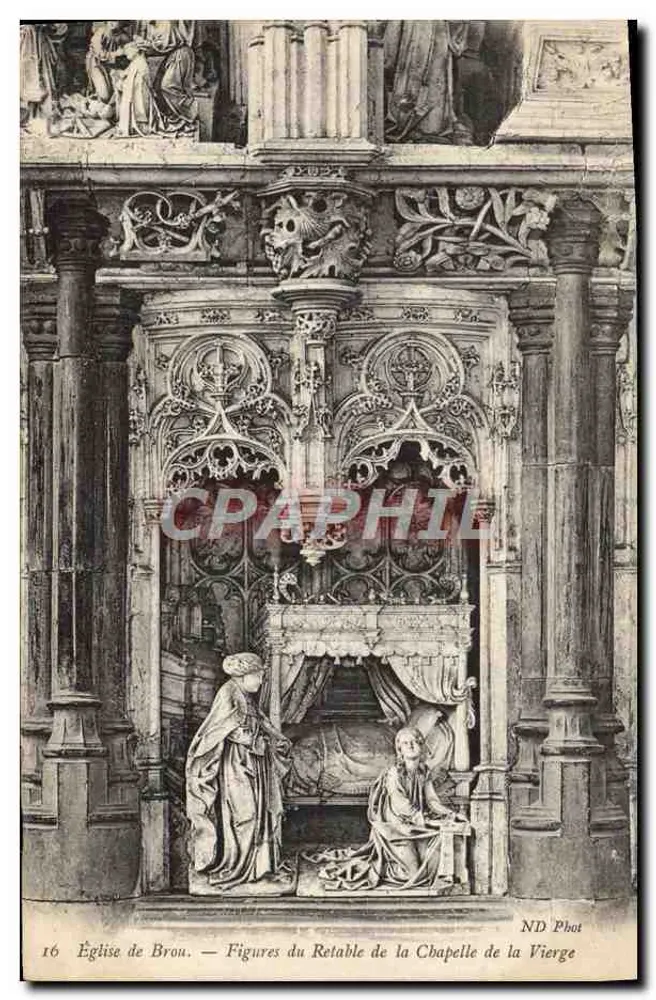 Kirche von Brou — Figuren des Altars der Kapelle der Jungfrau — ND Phot - Vorderseite