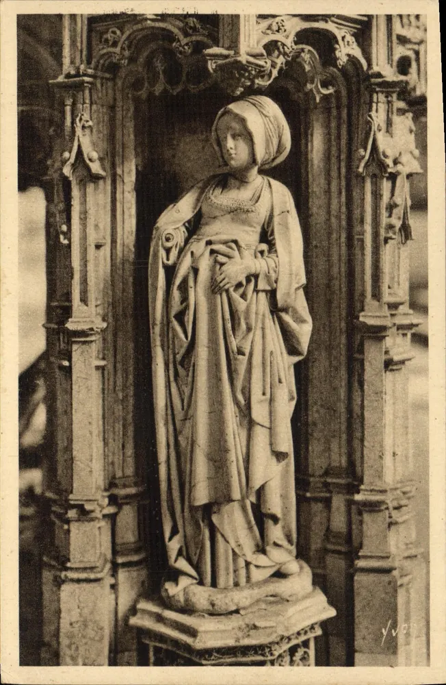 Bourg (Ain) — Kirche von Brou — Statue des Grabes von Philibert-le-Beau (Sibylle Nurembert) — Yvonn - Vorderseite