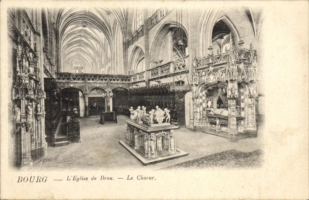 Bourg — A Igreja de Brou — O Coro - Frente