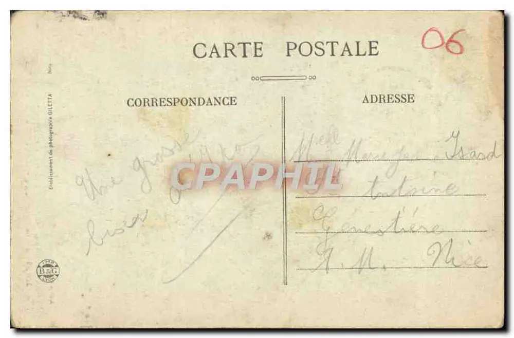 Klasztor Lachet — Trasa Corniche — Okolice Nice — Wydawnictwo Bileau, nr 1056 - Rewers