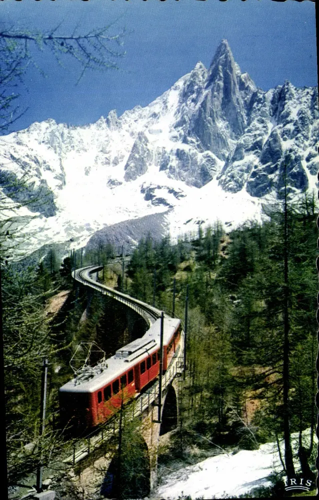 Chamonix - Mont Blanc — Die Montenversbahn und die Aiguille du Dru — Lumicap - Vorderseite