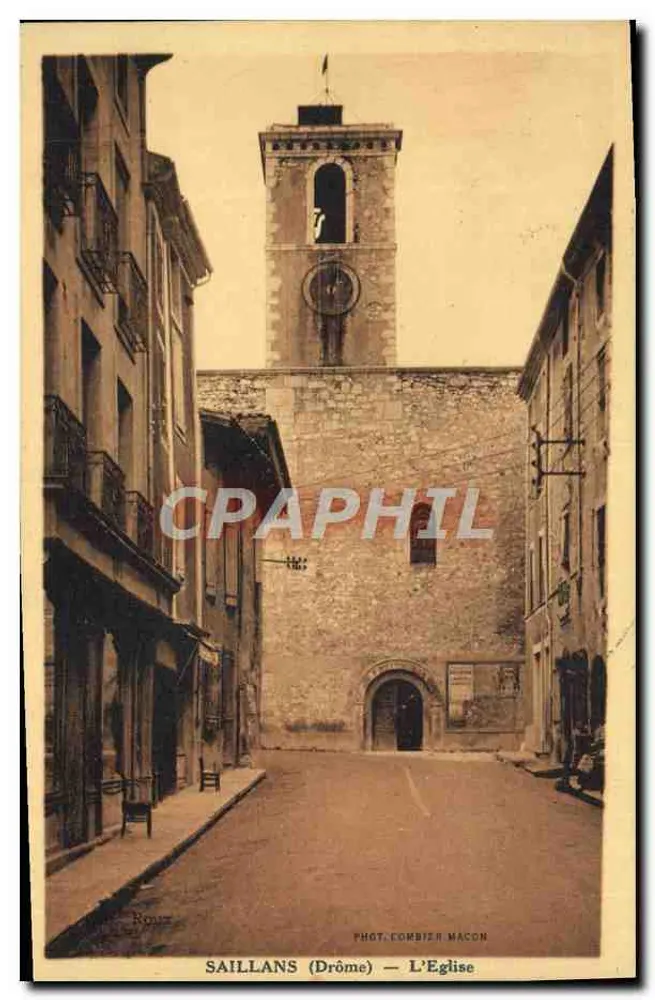 Saillyans (Drôme) — A Igreja — Fot. Combier Macon - Frente
