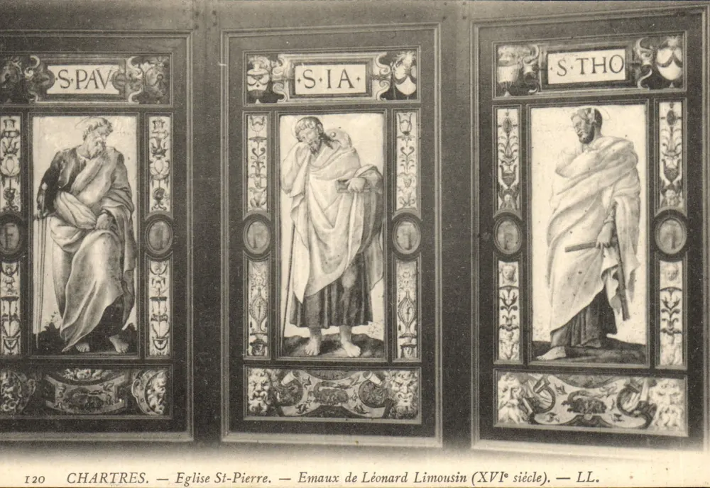 Chartres — Kirche St-Pierre — Emaux de Léonard Limousin (16. Jahrhundert) - Vorderseite
