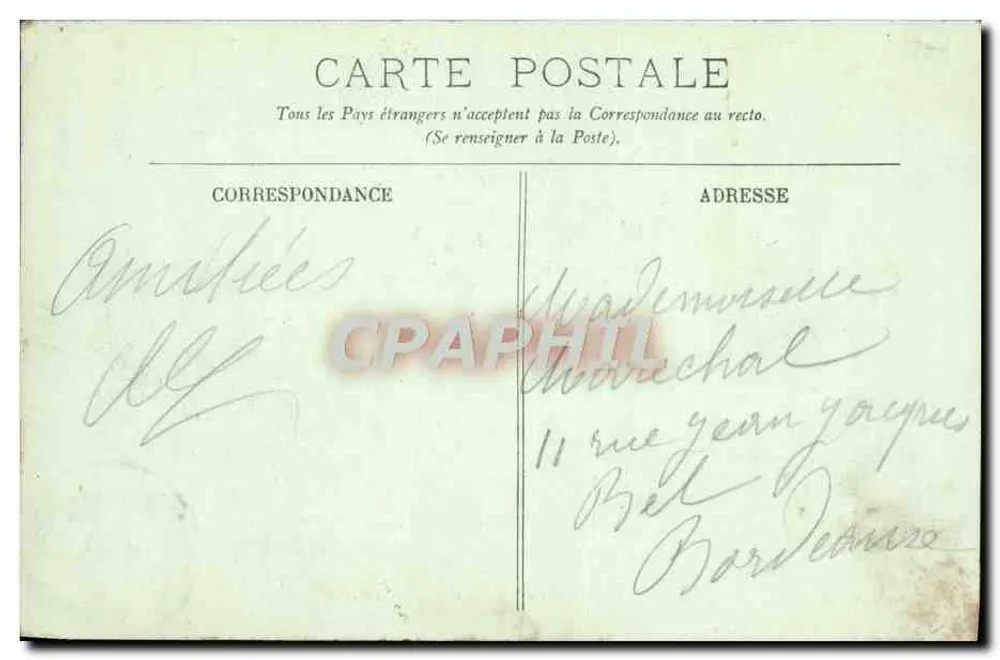 Castelo de Chantilly — Fachaleta Nordeste — Editor LL, n°8 - Verso