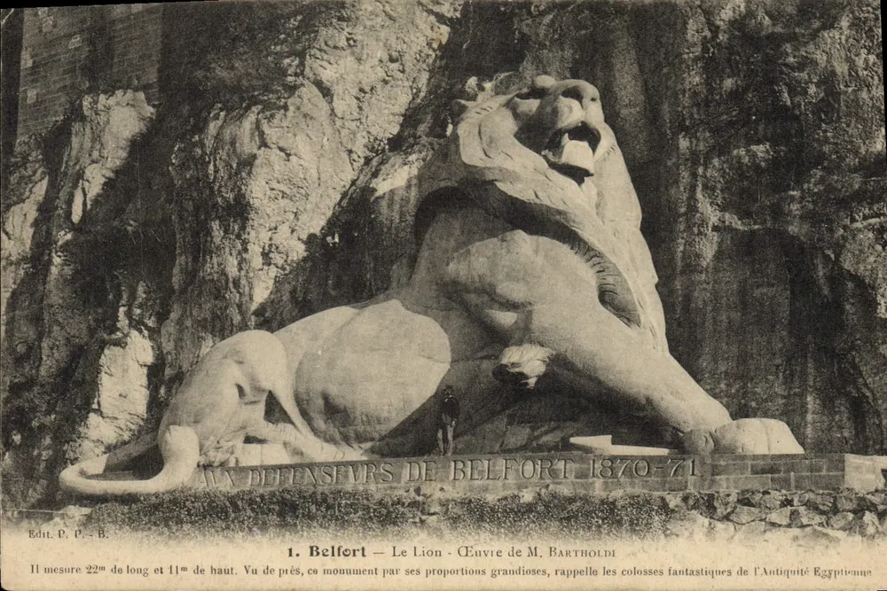 Belfort — O Leão — Obra de M. Bartholdi — Ed. P. P. - B. - Frente