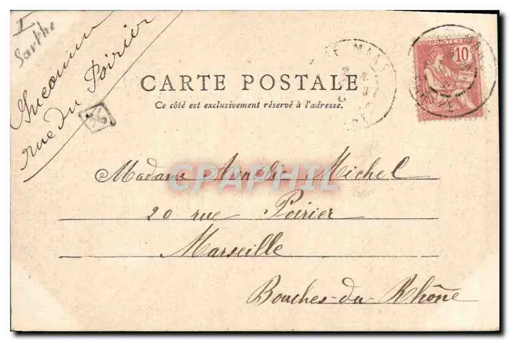 LE MANS — Nef da Catedral — Fototipia J. Borvanet, Le Mans, n°46 - Verso