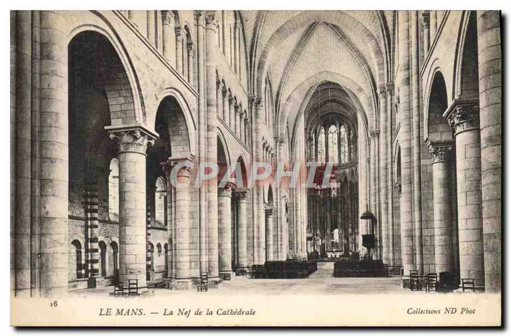 Le Mans — A Nef da Catedral — Collections ND Pbot, n°16 - Frente