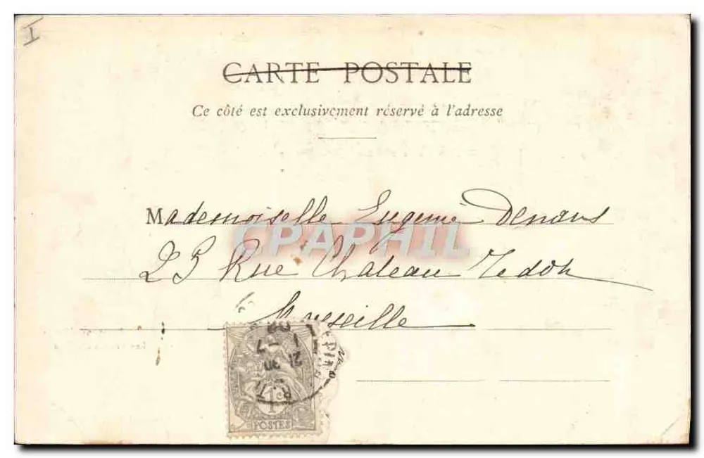 As Rochas de Olima — Environs de Epinal — Edição J. Armand-Bouré, Epinal, n° A.-X.-01 - Verso
