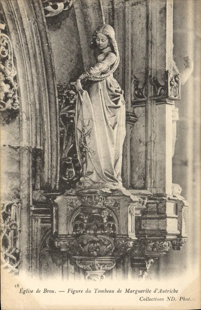 Kirche von Brou — Figur des Grabmals von Margarete von Österreich — Collections ND. Phot. - Vorderseite