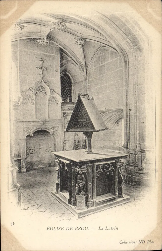 Igreja de Brou — O Lutrin — Collections ND Phot, n°36 - Frente