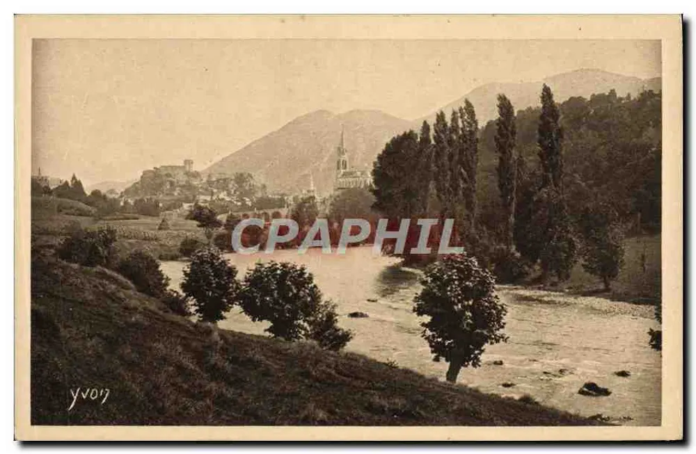 Visão geral de Lourdes — Os Pirineus — Edição de Arte YVON, Nauillac - Frente