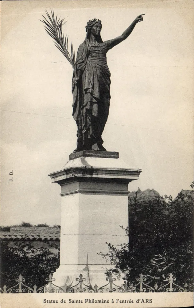 आर्स के द्वार पर सेंट फिलोमीना की मूर्ति - जे.बी. - श्रृंखला क्रम स्पष्ट नहीं - आगे
