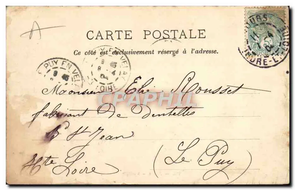 Tours — Lycée Descartes — éditeur Grand Bazar de Tours, n° 178 - Verso