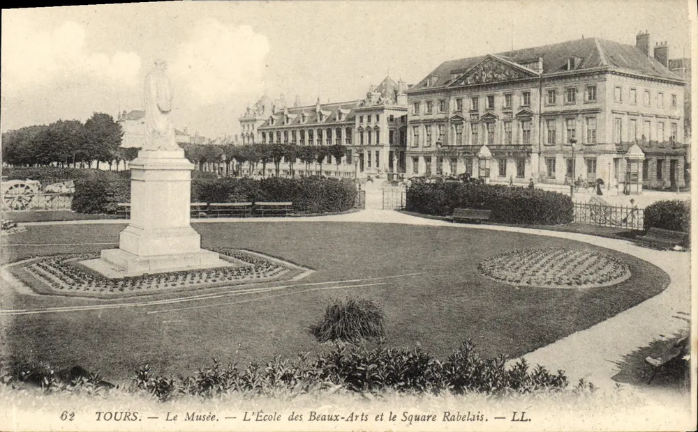 Tours — Das Museum, die Akademie der Bildenden Künste und der Rabelais-Platz — LL, Nr. 62 - Vorderseite