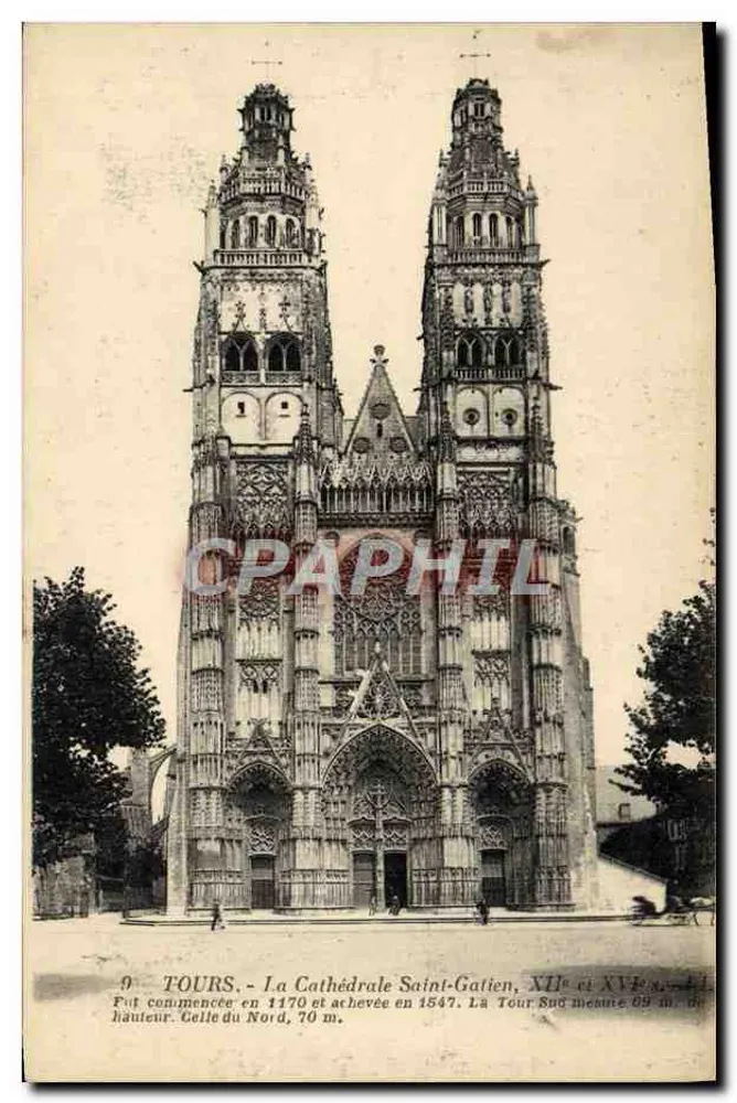 Tours — Die Kathedrale Saint-Gatien, 12. und 17. Jahrhundert — Verleger Lévy et Neudien Réunis, Paris - Vorderseite