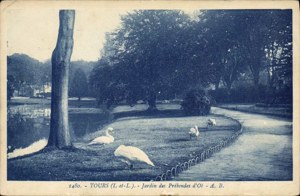 Tours (Loire-et-Cher) - Ogród Prebendów d'Oe - A. B. - nr 1480 - Awers