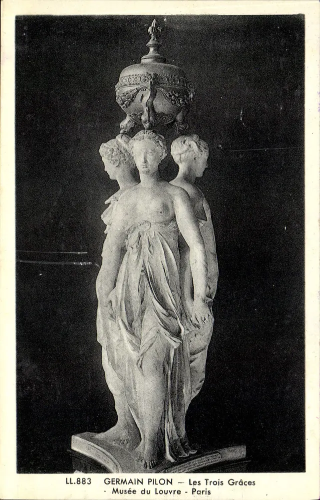 Trzy Grace — Muzeum Louwra - Paryż — Germain Pilon - Awers