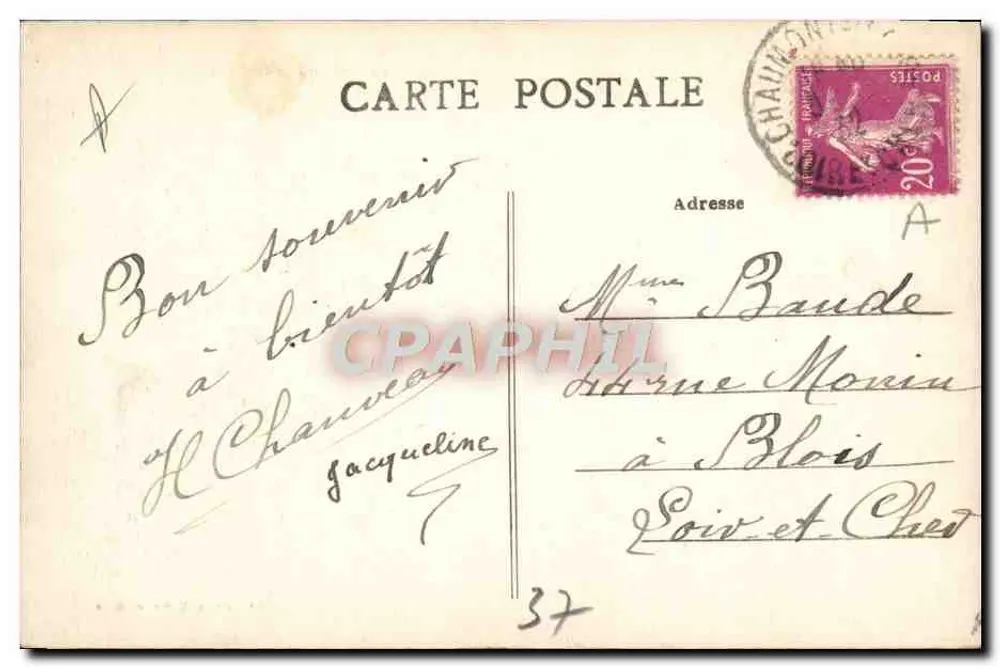 Amboise — O Castelo e o Ponte — Burt, Galeries Modernes, Blois - Verso