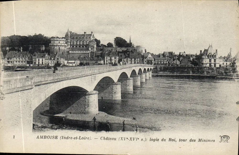 Amboise (Indre-et-Loire) — Schloss (15. bis 16. Jahrhundert): Logis des Königs, Turm der Minimes - Vorderseite