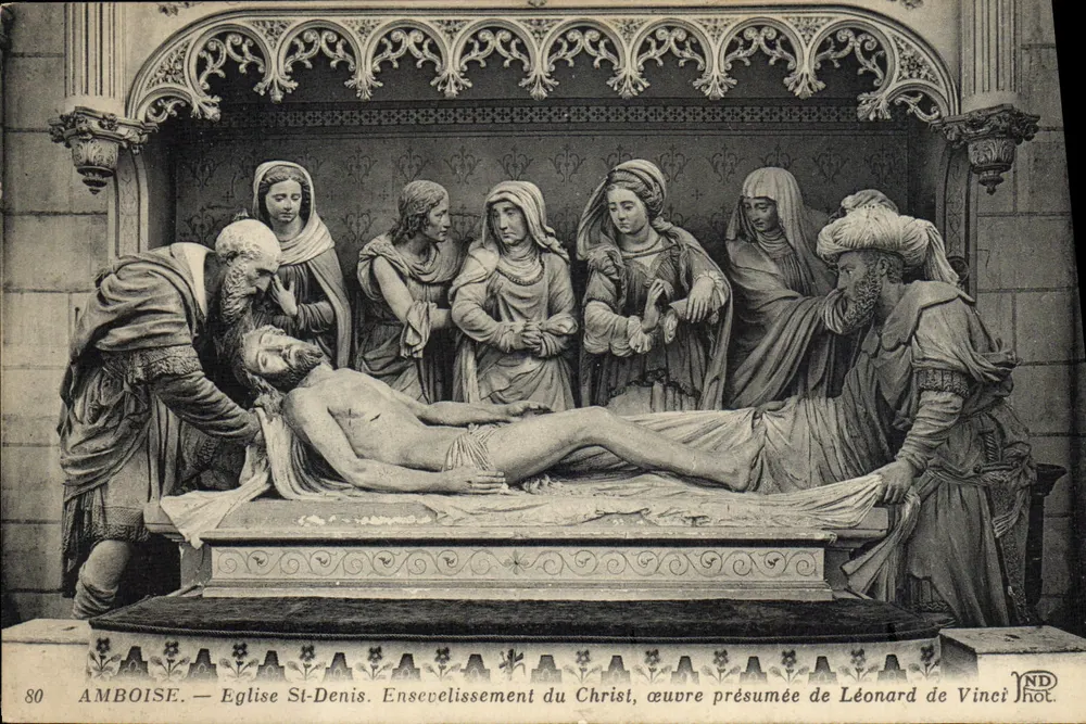 Amboise — Kirche St-Denis. Beerdigung des Christus, vermutlich von Leonardo da Vinci - Vorderseite