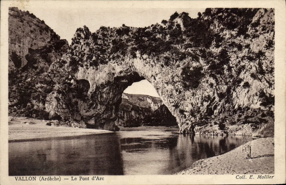 Vallon (Ardèche) — O Ponte d'Arc — Coleção E. Mollier - Frente