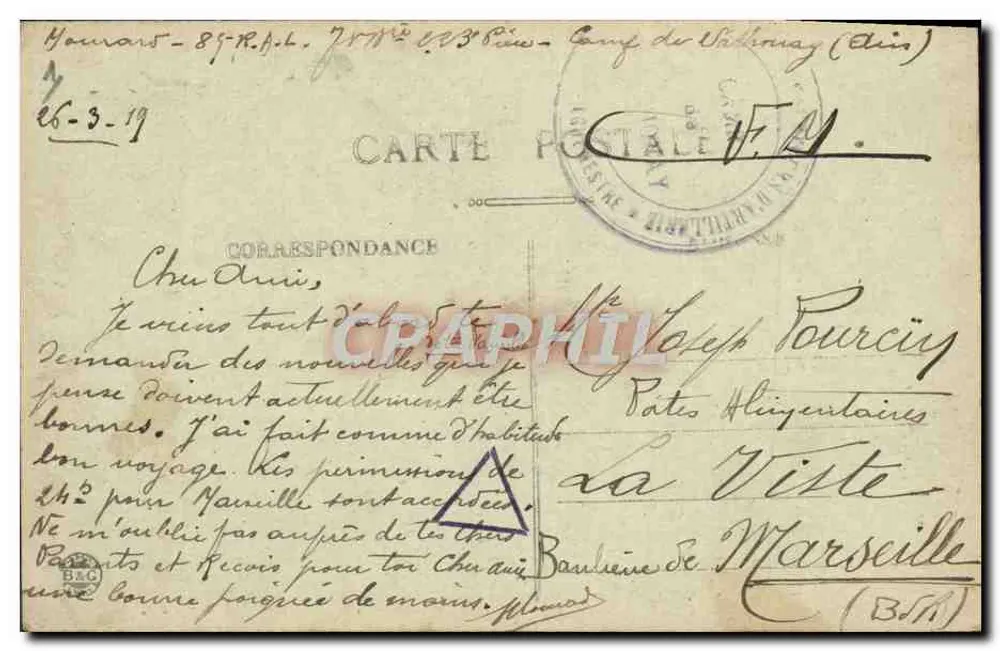 LYON — O Palácio de Justiça — C.B. — n° 1635 - Verso