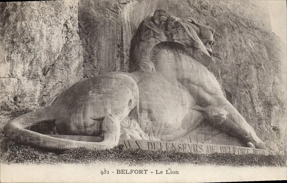 Belfort - Le Lion — Pomnik Obroncom Belfortu 1870-71 — Éd. Gaillard-Prêtre, L'Isle-sur-le-Doubs, n° 951 - Awers