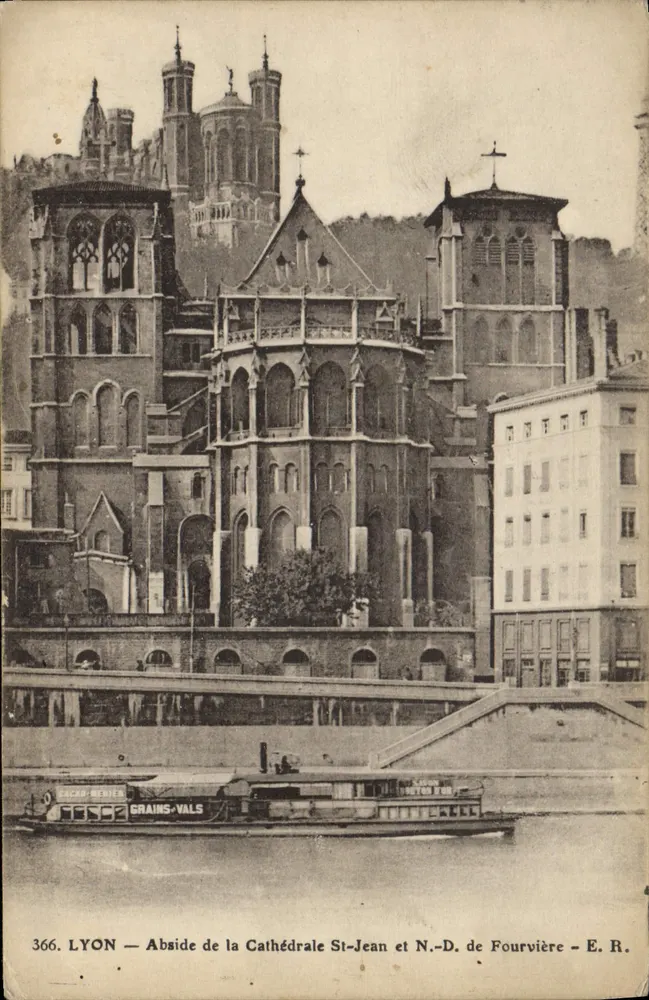 LYON — Apse der Kathedrale St-Jean und N.-D. de Fourvière — E.R. - Vorderseite