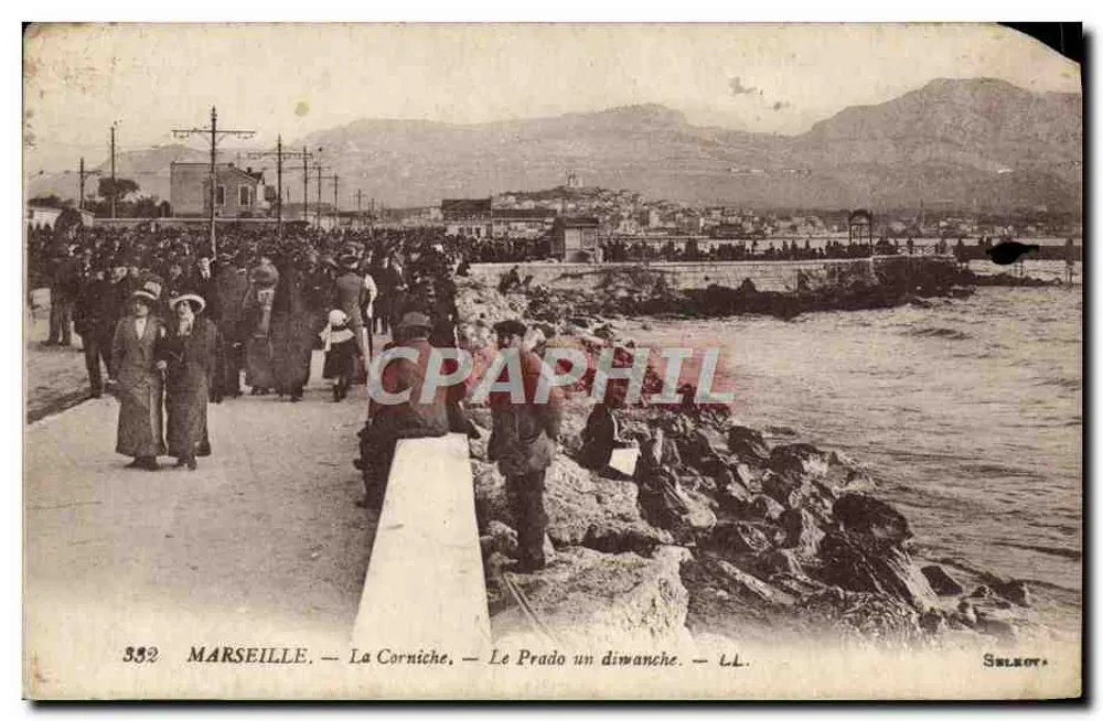 Marseille — La Corniche — Le Prado un dimanche — éditeur SELECT - Frente