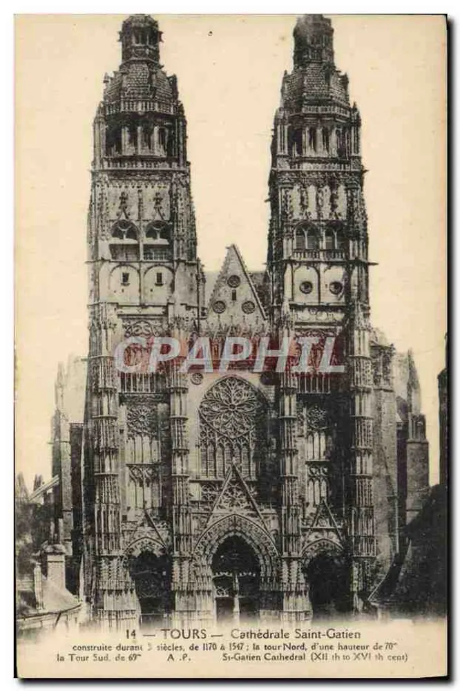 Tours — Catedral São Gatien — A. Papeghin, n°14 - Frente