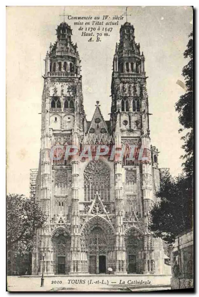 Tours — A Catedral — editor I.-el-L. n° 2010 - Frente