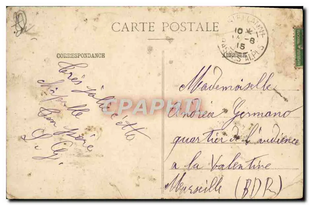 Castellane - Le Roc et la Caisse d'Épargne - Édition et Cliché Louis Gibert, à St-André-les-Alpes - Verso