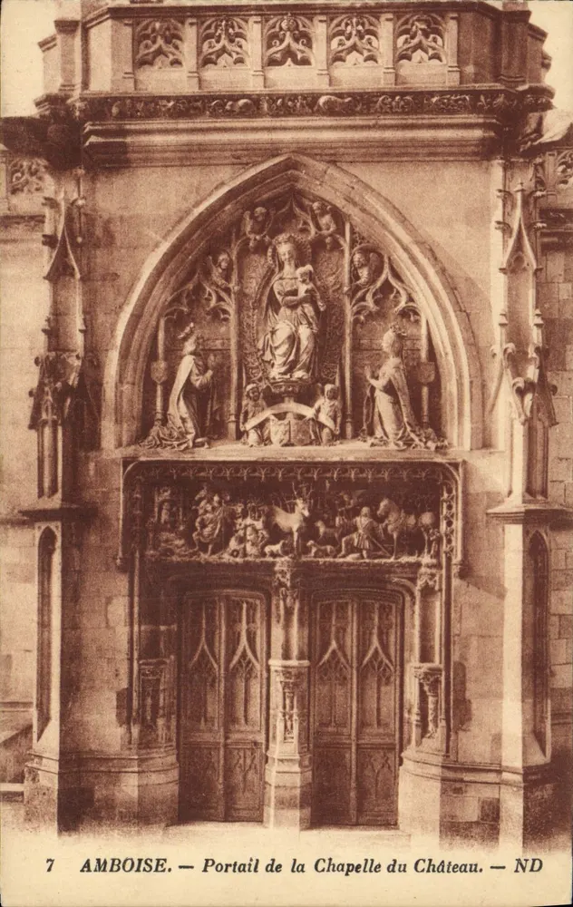Amboise — Portal der Kapelle des Schlosses — ND - Vorderseite