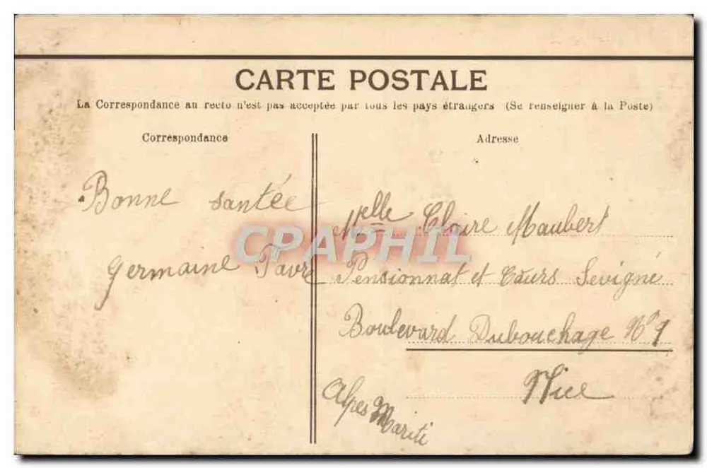 Cannes (A.M.) — Ansicht von Île Ste-Marguerite, Gefängnis Bazaine — P. L. Maillan, Verlag, Cannes 681 - Rückseite