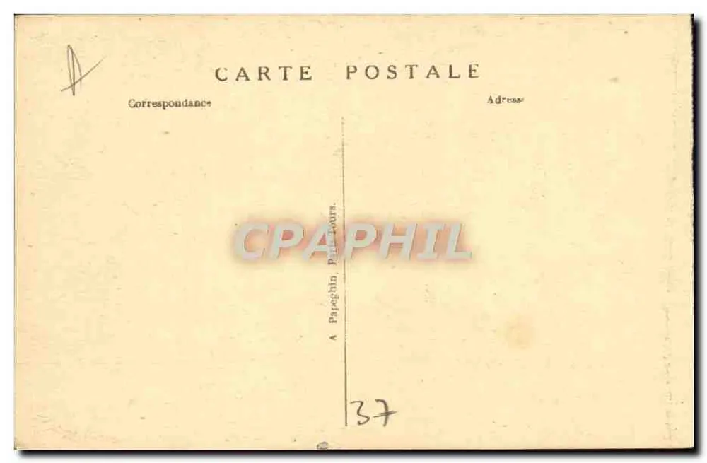 Chenonceau (Loiret) - Het Kasteel - Noordoostgevel — uitgever A.P. - Achterkant