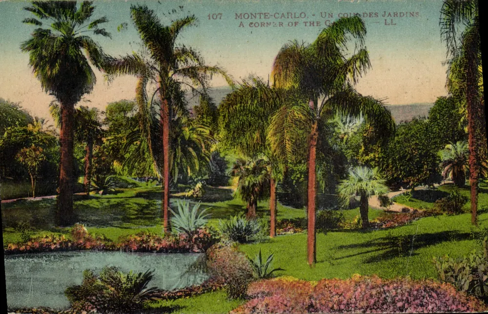 Monte-Carlo — Ein Eckbereich der Gärten — LL, Nr. 107 - Vorderseite