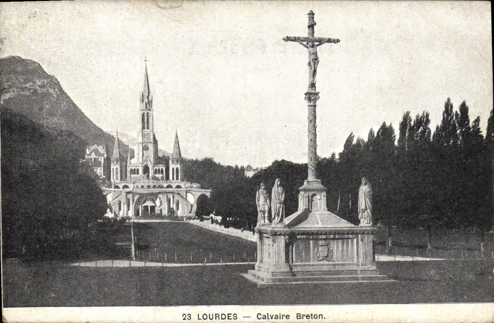 Lourdes — Calvário Bretão — Edição F. Viron, n°23 - Frente