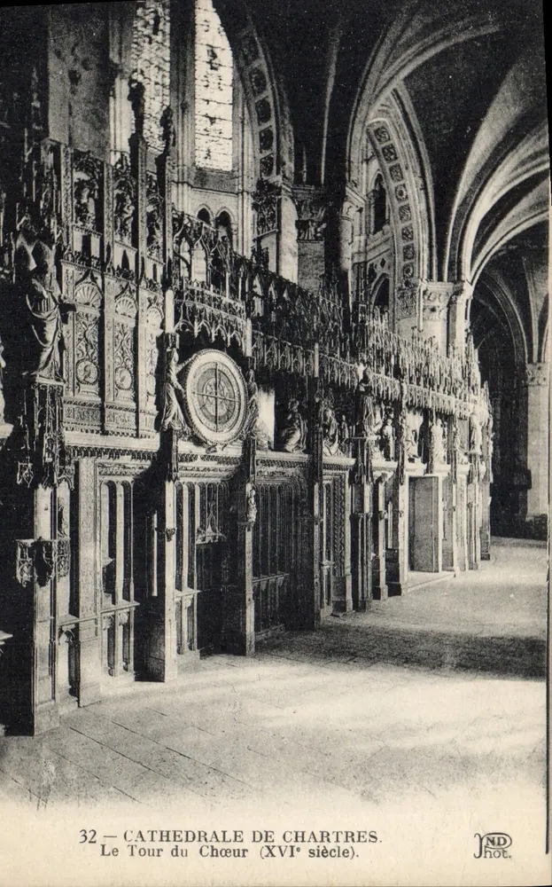 Catedral de Chartres — O Tour do Coro (século XVI) — JND Phot. - Frente