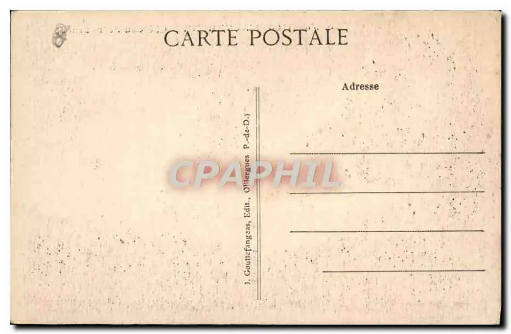 Auvergne — Schloss Tournoël — G. D'O. 1188 - Rückseite