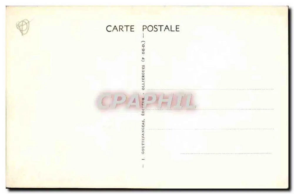 Gipfel des Puy-de-Dôme - Ruinen des Tempels des Merkur — G. D'O. 1125 - Rückseite