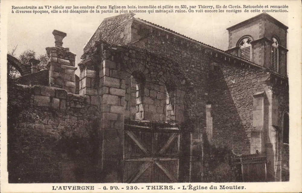 Die Kirche von Moutier in Thiers — Auvergne — G. D'O. — n°230 - Vorderseite