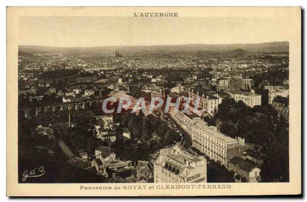 Panorama von ROYAT und CLERMONT-FERRAND — L'Auvergne — Verlag RICHELEU-IMPRIMANT - Vorderseite