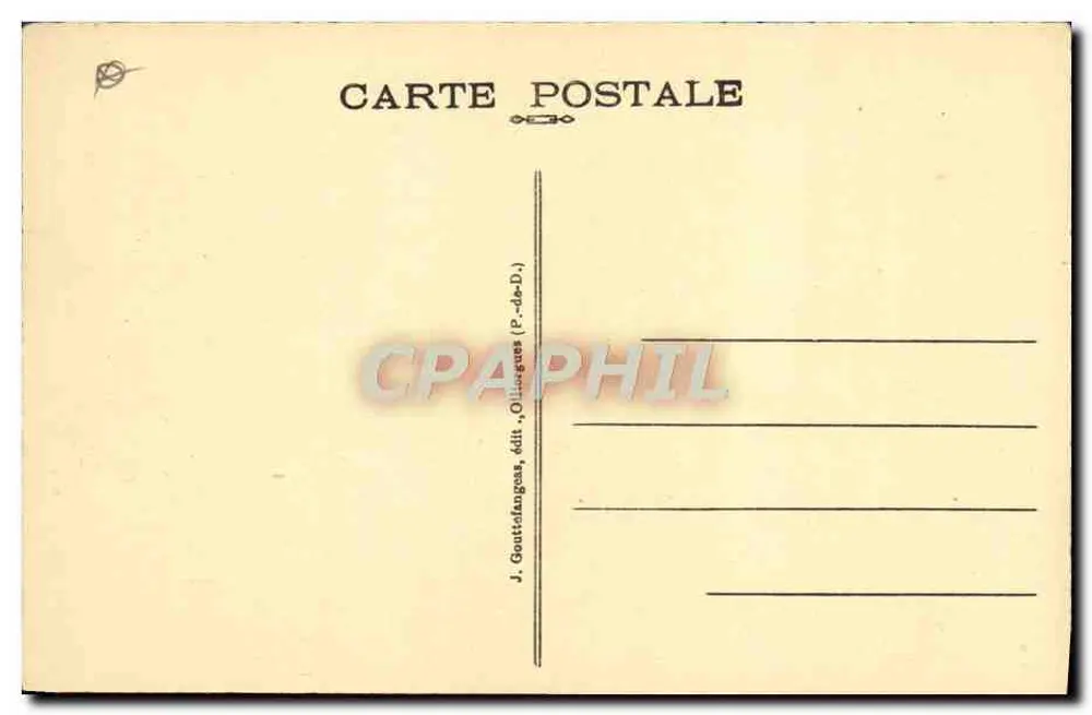 La Bourboule — Route de Saint-Sauves und Lac du Barrage — Auvergne — G. D'O. n° 13993 - Rückseite