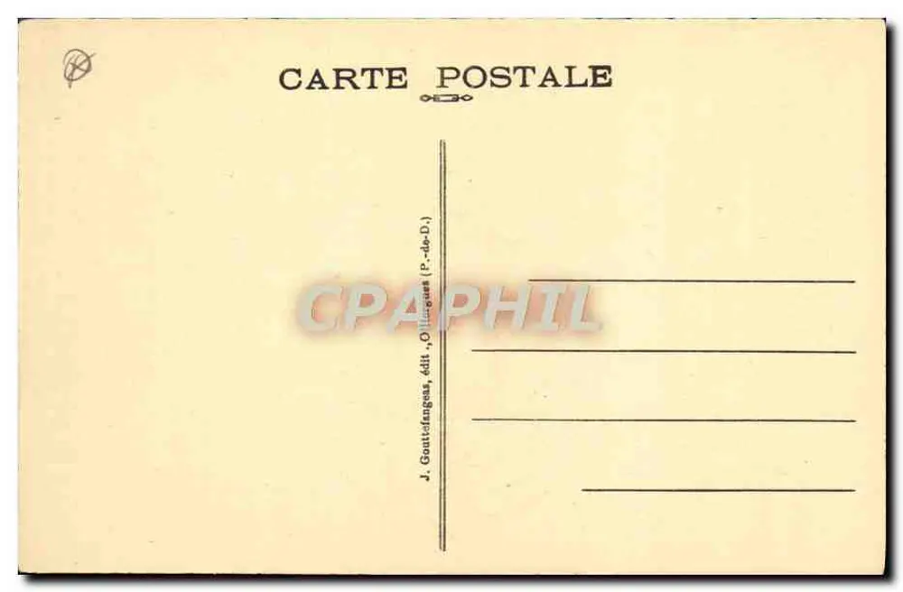 La Bourboule — Route de Saint-Sauves und Lac du Barrage — Auvergne — G. D'O. n° 1393 - Rückseite