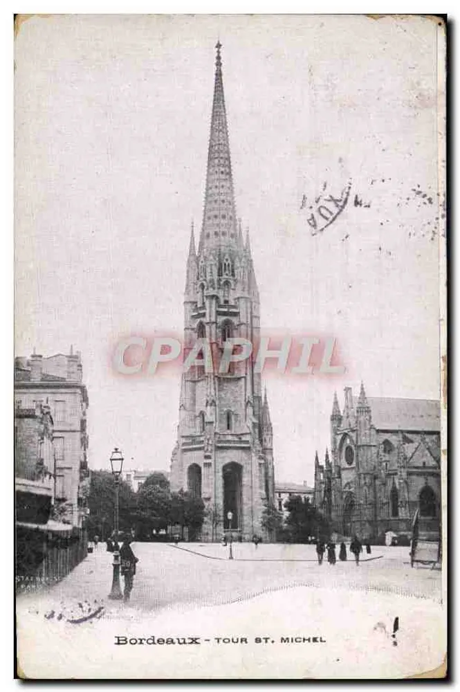 Bordeaux — Torre São Michel — Editor: Stat. Bor. - Sér. 1900 - Frente
