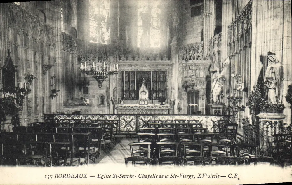 Bordeaux — Kirche Saint-Seurin, Kapelle der Jungfrau, 15. Jahrhundert — C.B. - Vorderseite