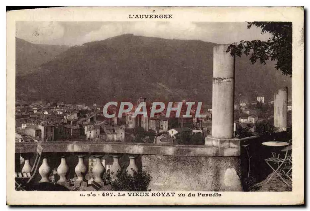 Der alte Royat von Paradis aus gesehen — Auvergne — Verlag G. d'O - n°497 - Vorderseite