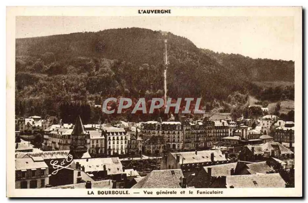 La Bourboule — Allgemeiner Blick und der Seilbahn — J. Gouttefinges, Ollières (P.-de-D.) - Vorderseite