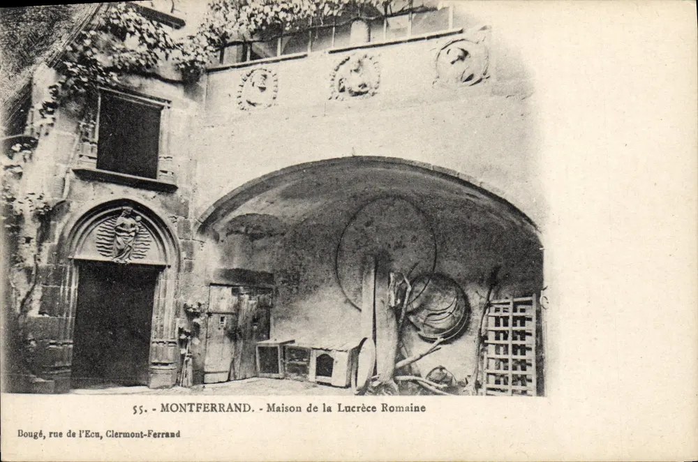 Casa de la Lucrecia Romana — Montferrand, rue de l'Écu — editor desconocido, n° 55 - Anverso